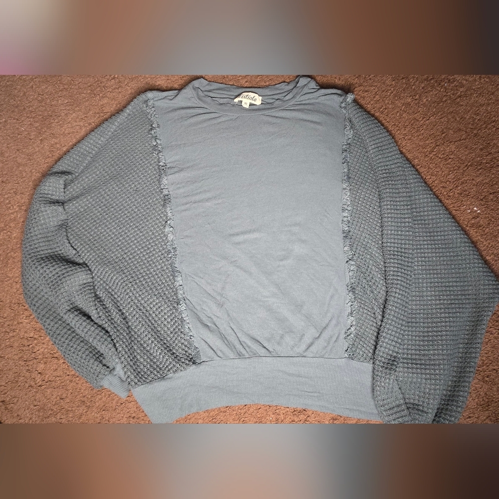 Listicle Blue/green dolman sweater